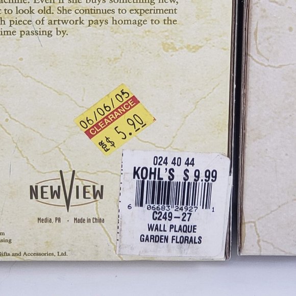 New View Cheri Blum Wall Plaque Decor Flowers Garden Field Set of 4 - Picture 8 of 9